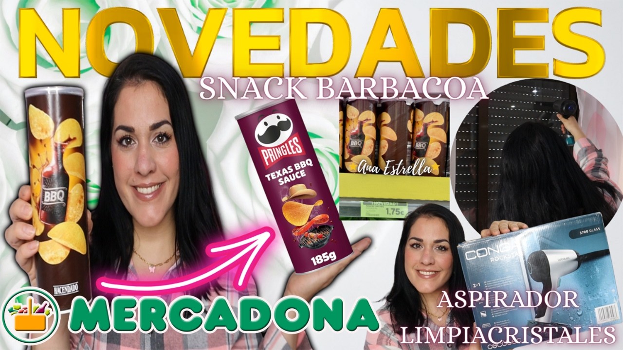 🔥HOY SÁBADO 28 FEBRERO🔥NOVEDADES MERCADONA SNACK PATATA🥔 BARBACOA+CONGA ROCKSTAR CRISTALES💎