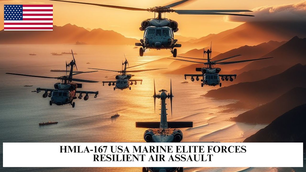 HMLA-167 USA Marine Elite Forces Resilient Air Assault