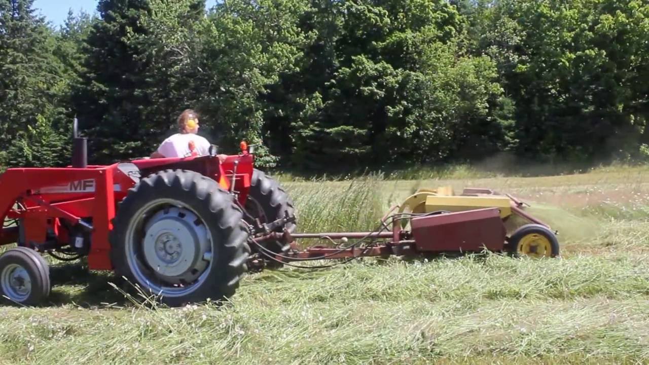 MF 275 and New Holland 467 Haybine