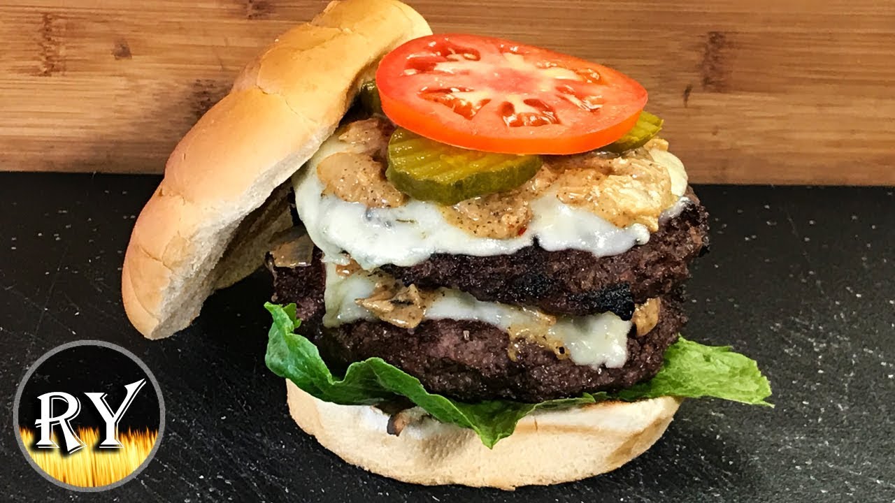 Double Cheeseburger With Zippy Zowie Sauce Grilled On The Weber Kettle
