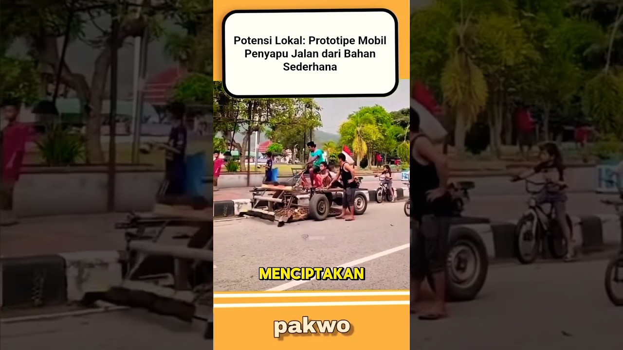 Potensi Lokal: Prototipe Mobil Penyapu Jalan dari Bahan Sederhana⁉️#shorts