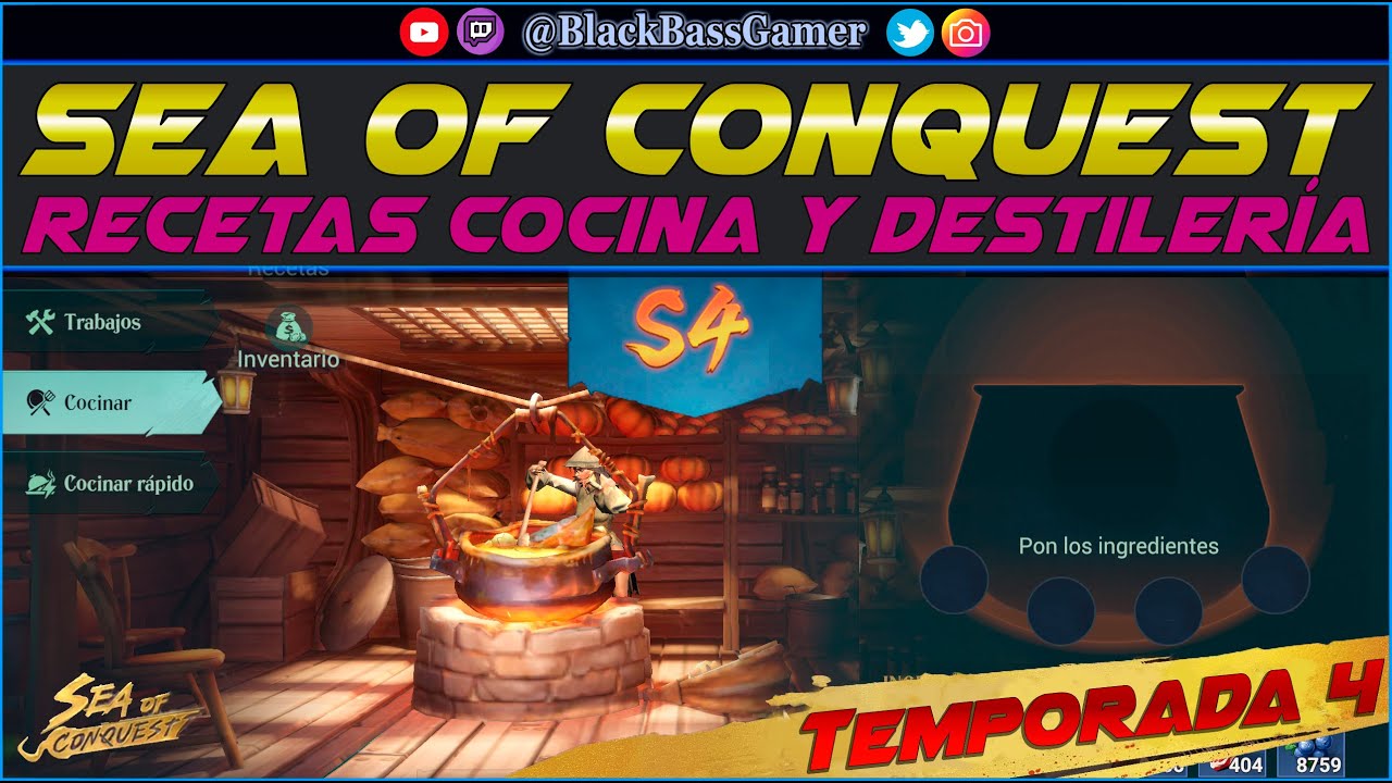 SEA OF CONQUEST | Recetas Cocina y Destilería S4 (Temporada 4)