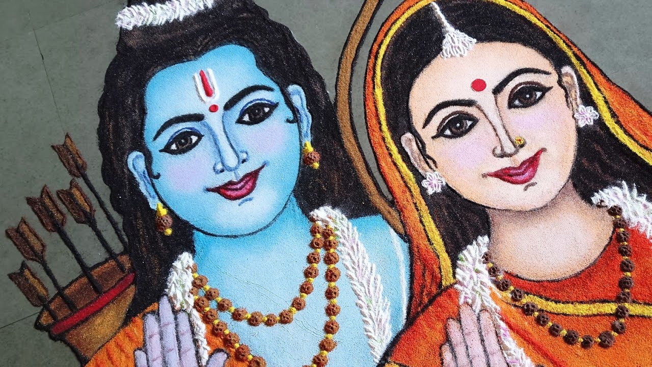 जय सीताराम रांगोळी l रामनवमी रांगोळी l Ramnavmi rangoli | Jay SitaRam rangoli | जयश्री राम रांगोळी🙏🚩