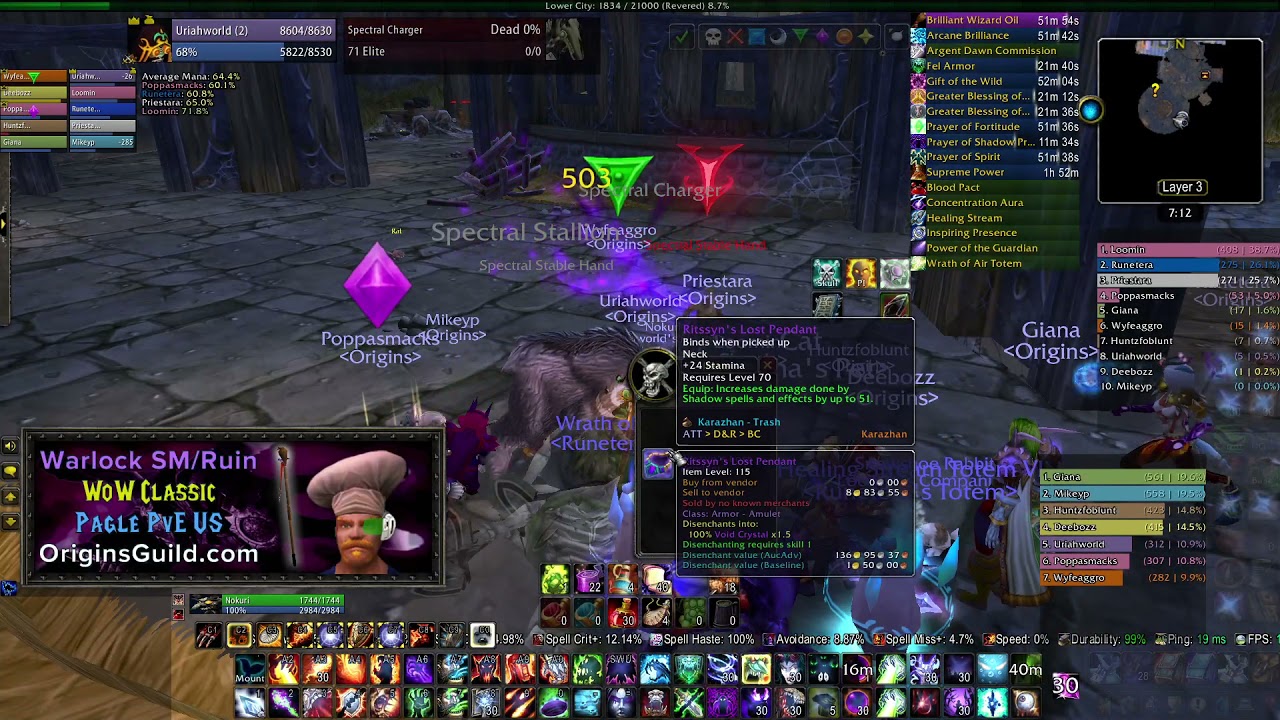 Karazhan Week 1, Atiesh 70 Warlock | Pagle, WoW Classic