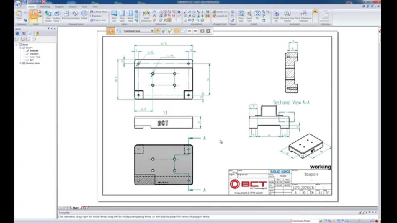 Automatic exchange of drawing templates or background sheets in Solid Edge Draft files