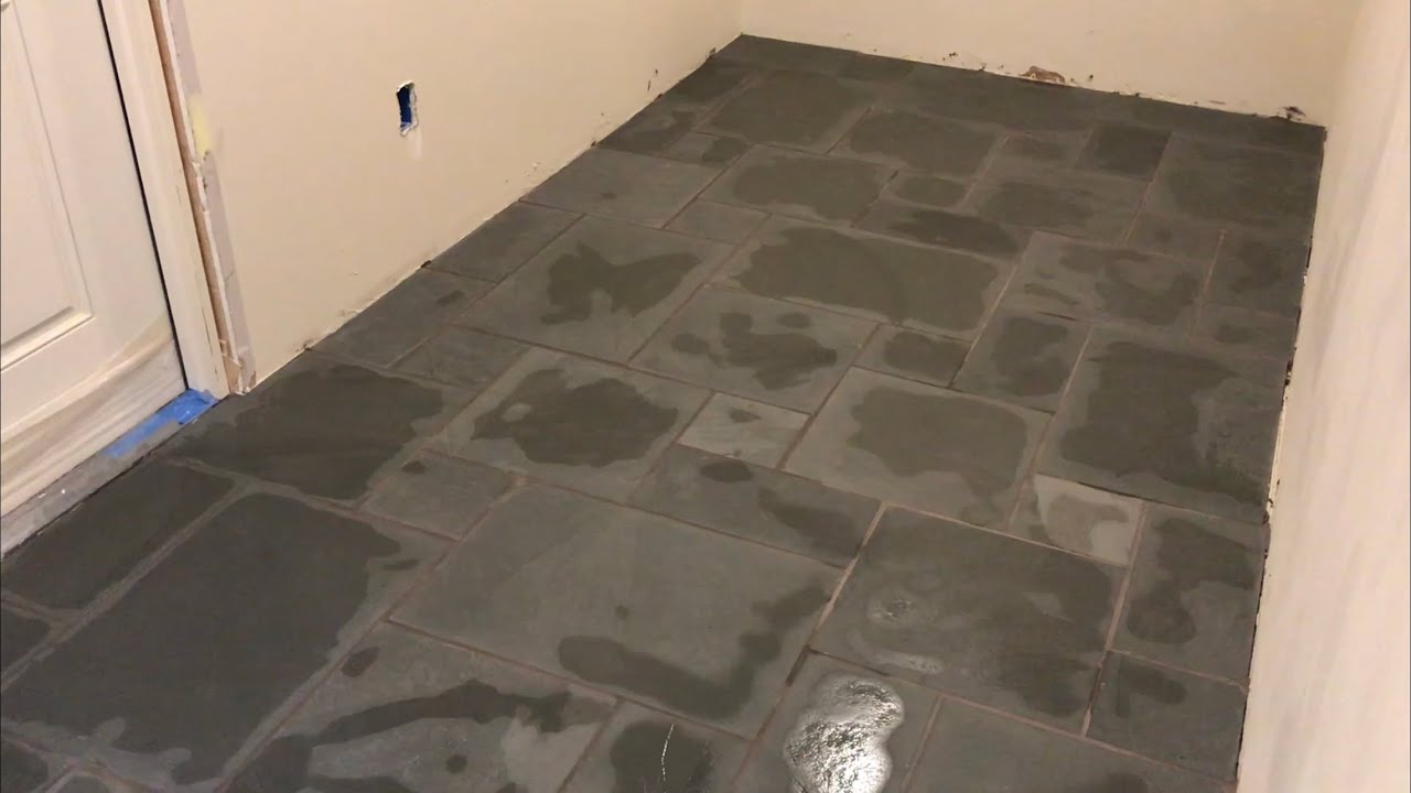Episode 175: Back entryway slate tile is done and everything gets grouted!