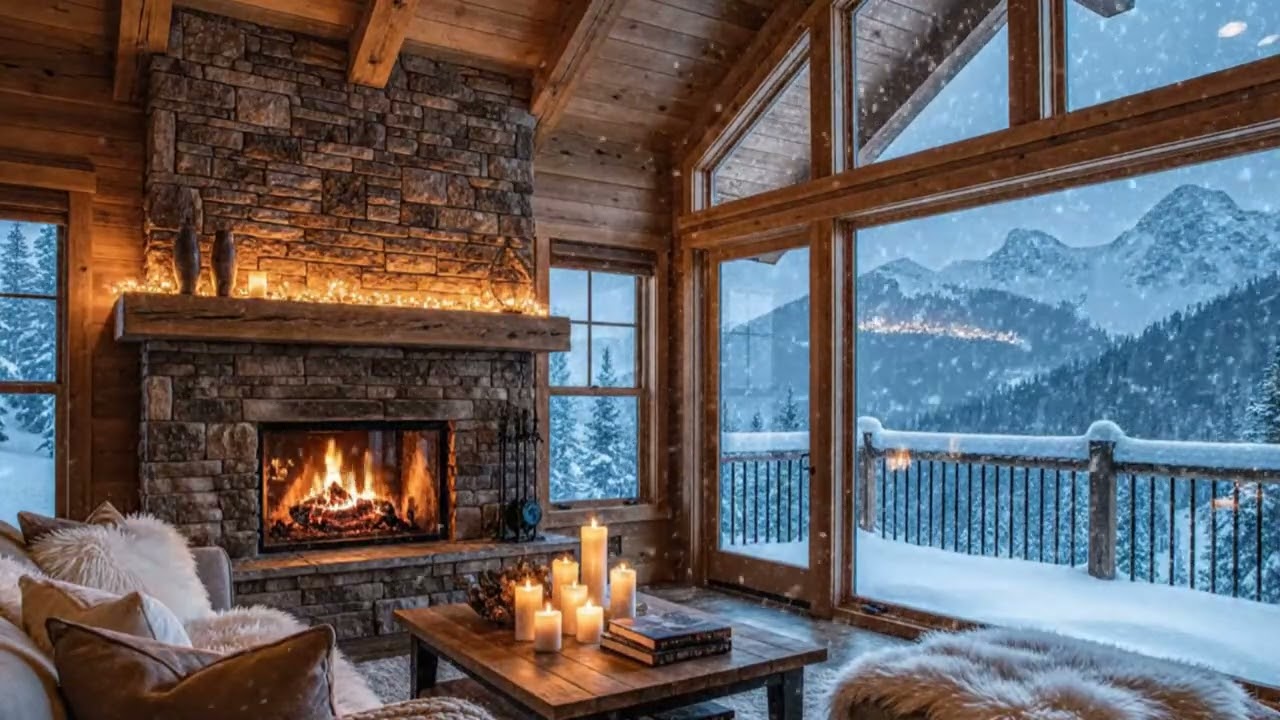 ASMR SLEEP FOR RELAXING - Winter Cabin ASMR Ambience for Sleep & Relaxation