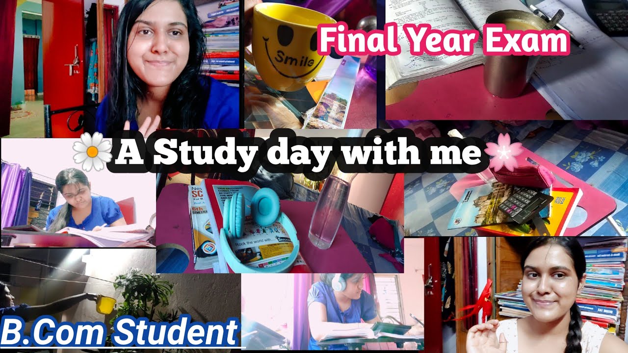 🌸A day with a Final year b.com Student🌼Study vlog🌼Study with Me💙Routine🌸Lots of Studying Productive😸