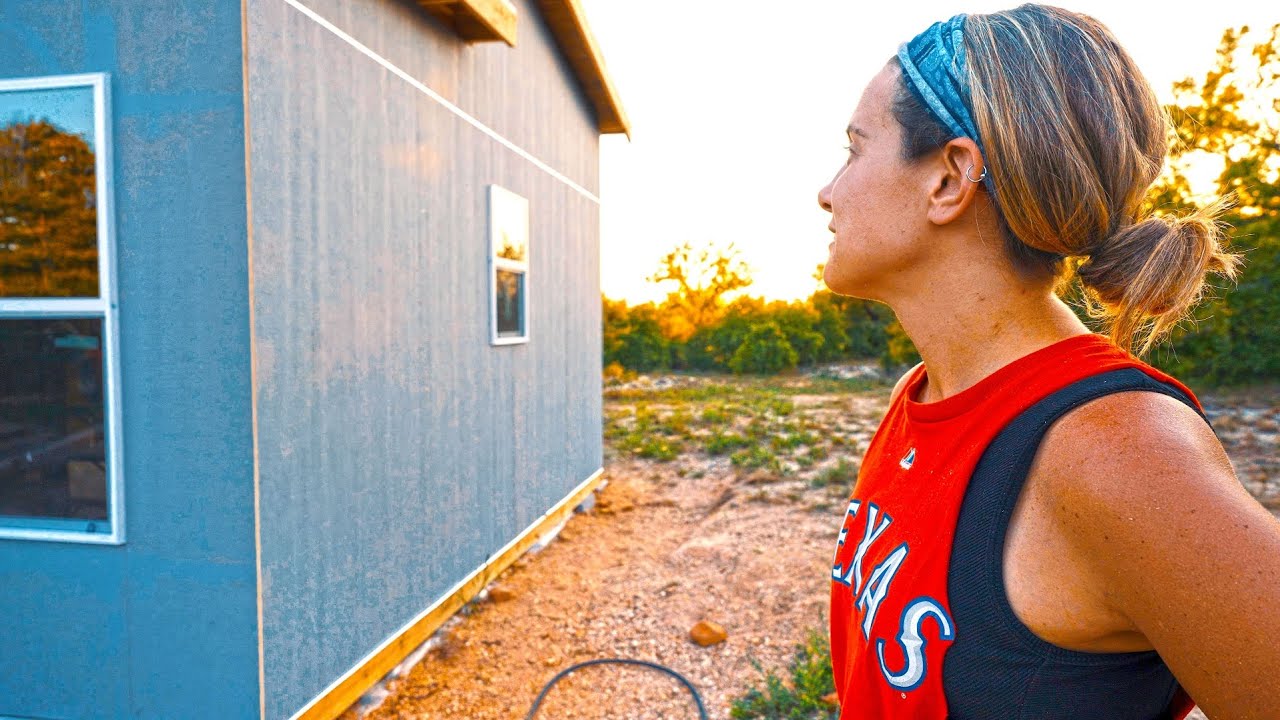 TINY HOUSE gets SIDING! DIY Build Off Grid / Ranch / Homestead