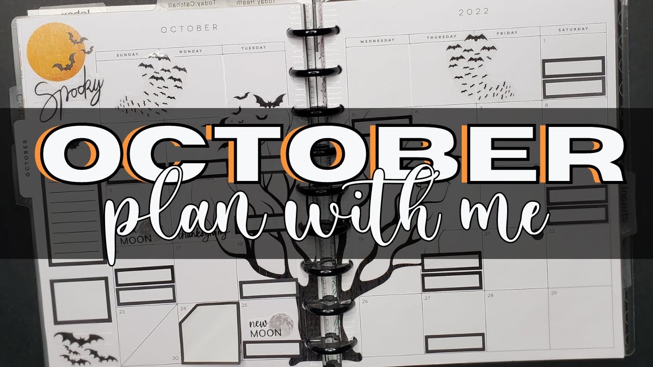 PLAN WITH ME MONTHLY LAYOUT | OCTOBER MONTHLY  | HAPPY PLANNER