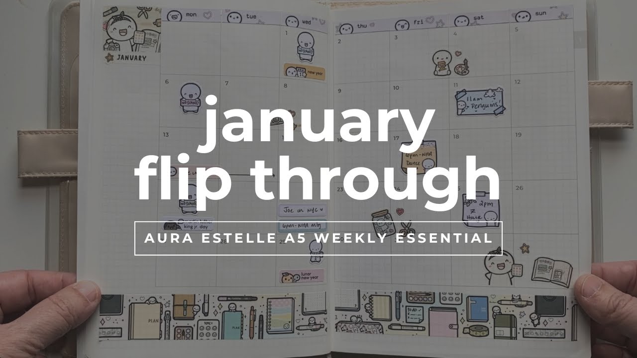 January Flip Through // Aura Estelle A5 Weekly Essential