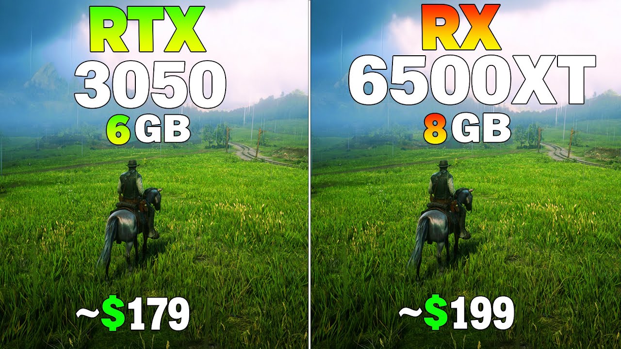 RTX 3050 vs RX 6500 XT - Test in 8 Games