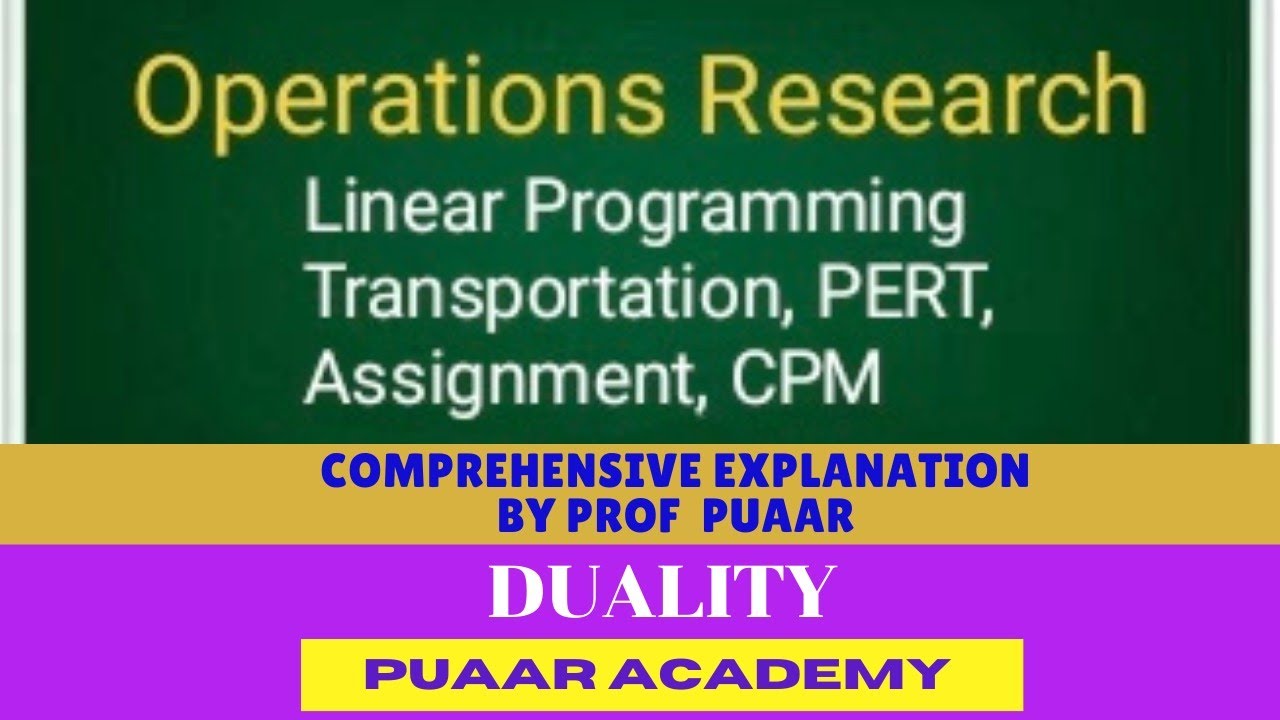 Duality 2 - Dual of Maximization LPP and Minimization LPP