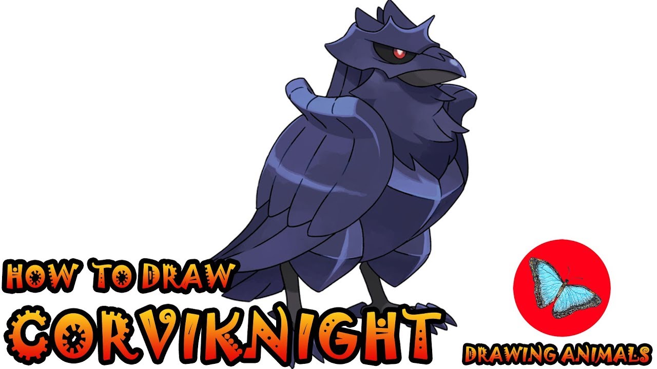 How To Draw Corviknight Pokemon | Drawing Animals