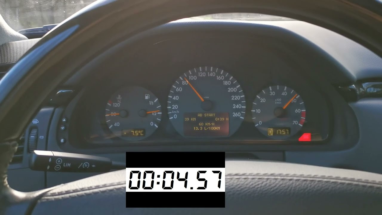 Mercedes W210 E430 4matic 0-100 acceleration Beschleunigung