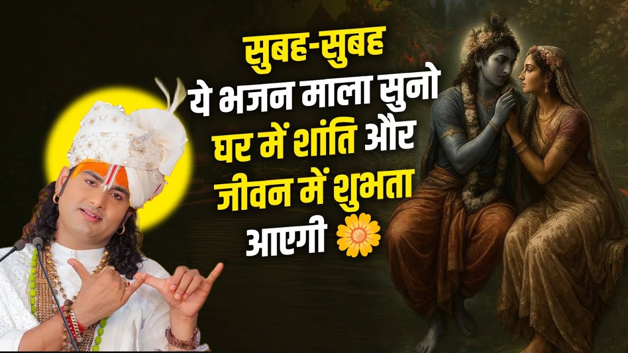 सुबह-सुबह ये भजन माला सुनो | घर में शांति और जीवन में शुभता आएगी 🌼 श्री अनिरुद्धाचार्य जी भजन