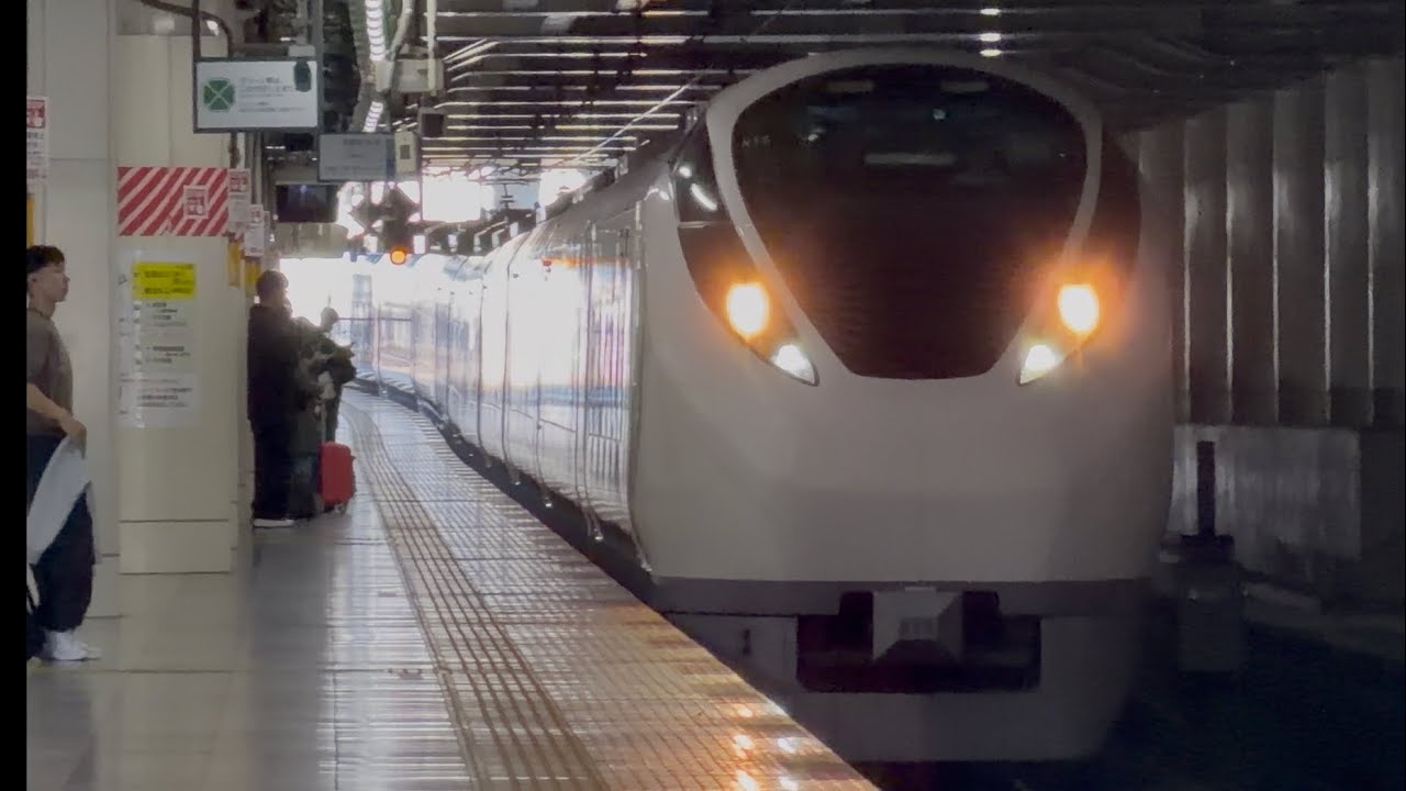 【4K高画質】E657系ｶﾂK14編成の特急ときわ68号品川行きが北千住駅3番線を通過するシーン（68M）2026.2.23 14:02