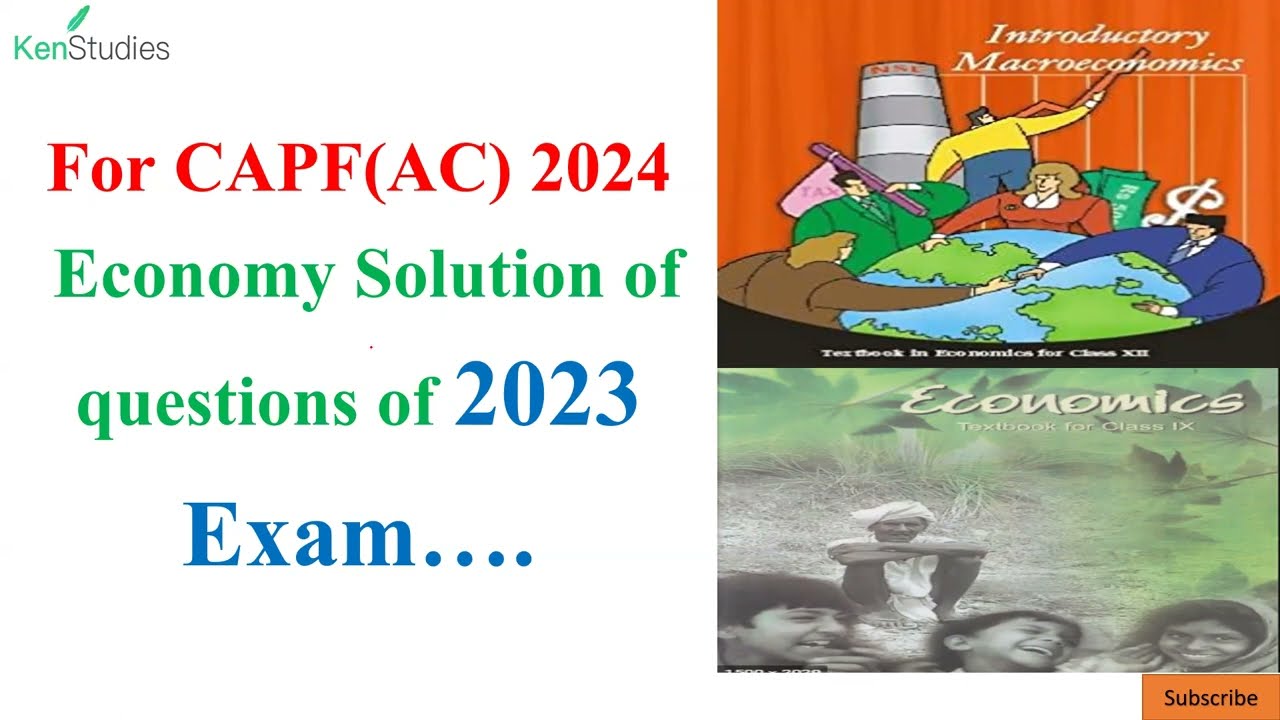 CAPF(AC) Solution of Economy Questions Asked in 2023