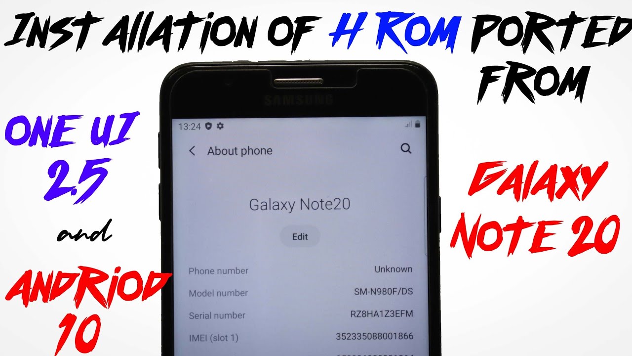 H Rom Note 20 Port with OneUi 2.5 Andriod 10 For Samsung Galaxy 7870 Devices