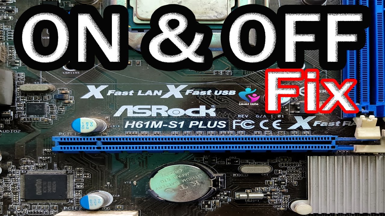 ASRock H61M S1 PLUS RESTART PROBLEM FIX | ASRock H61M S1 PLUS ON AND OFF FIX