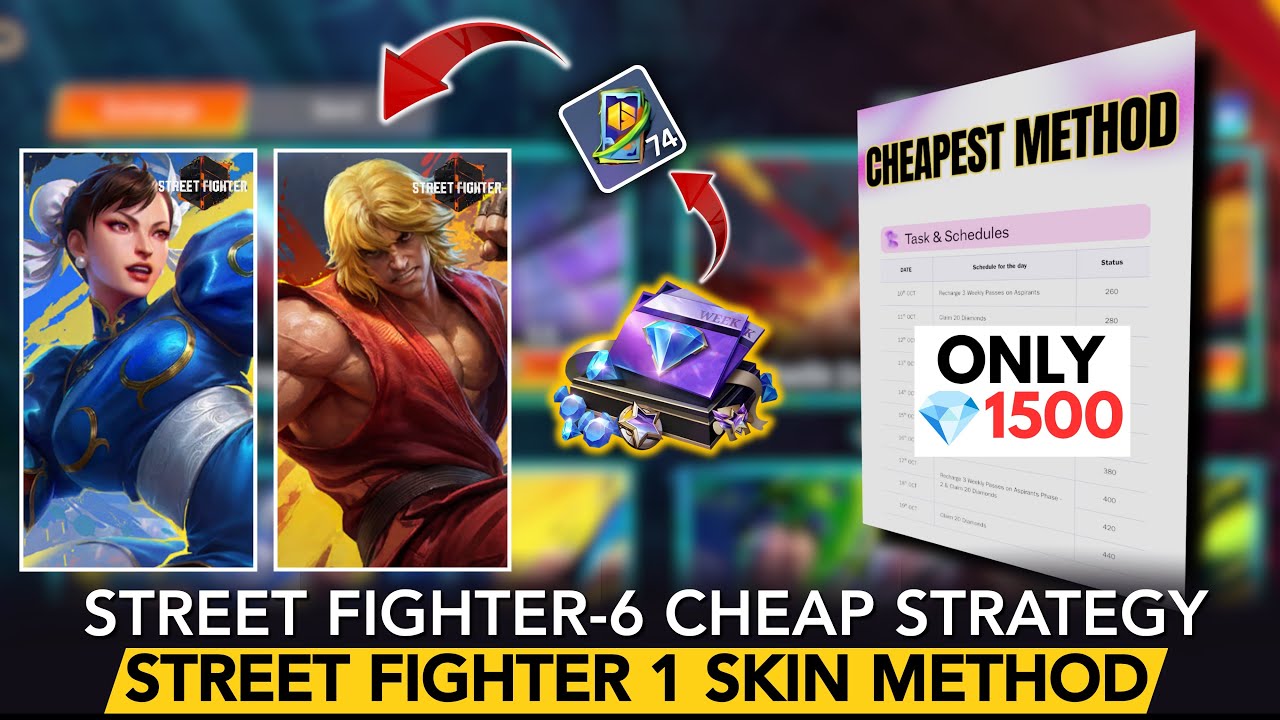 CHEAPEST GUIDE FOR STREET FIGHTER 6 COLLAB| 1 SKIN METHOD| ONLY 1550 DIAS