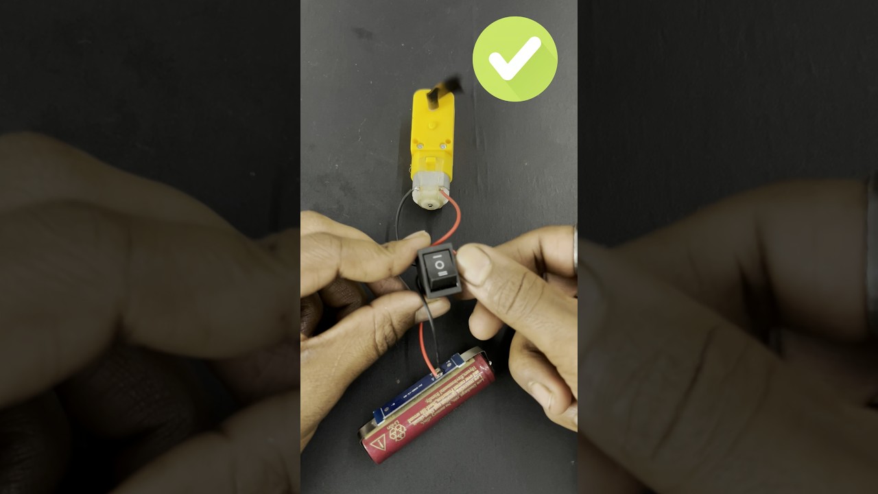 Dc Motor Forward & Reverse Rotation Switch Circuit #shorts #dcmotor #experiment