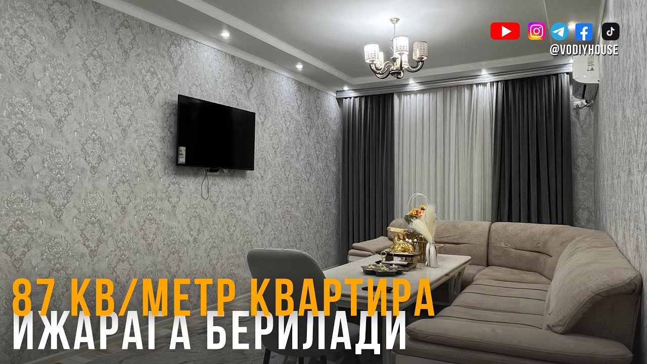 Фарғона шаҳар, Моталка, Облгаз қаршисида 3 хонали квартира ижарага берилади