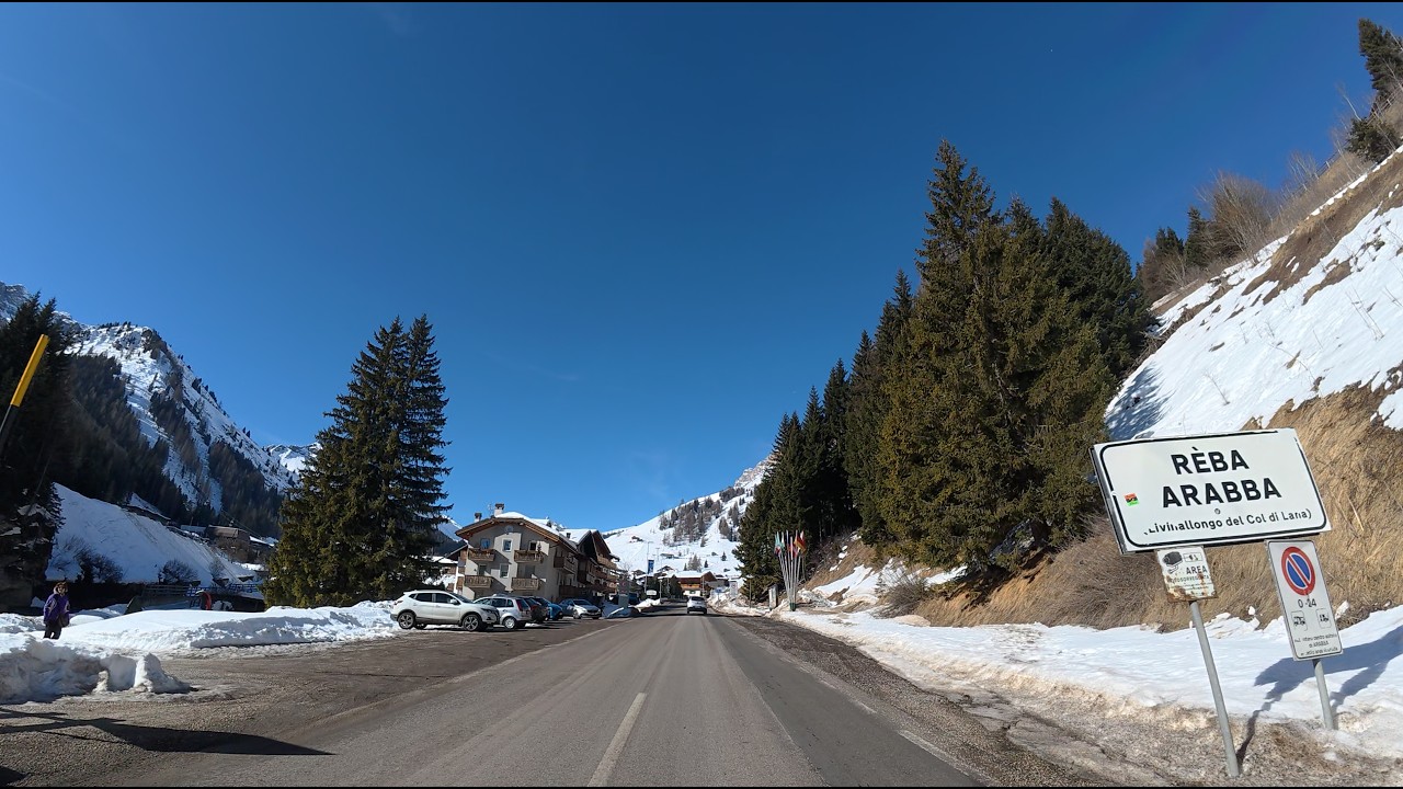 Arabba to Corvara in Badia - Italy | Scenic Dolomites Drive| 4K |  25.02.2026