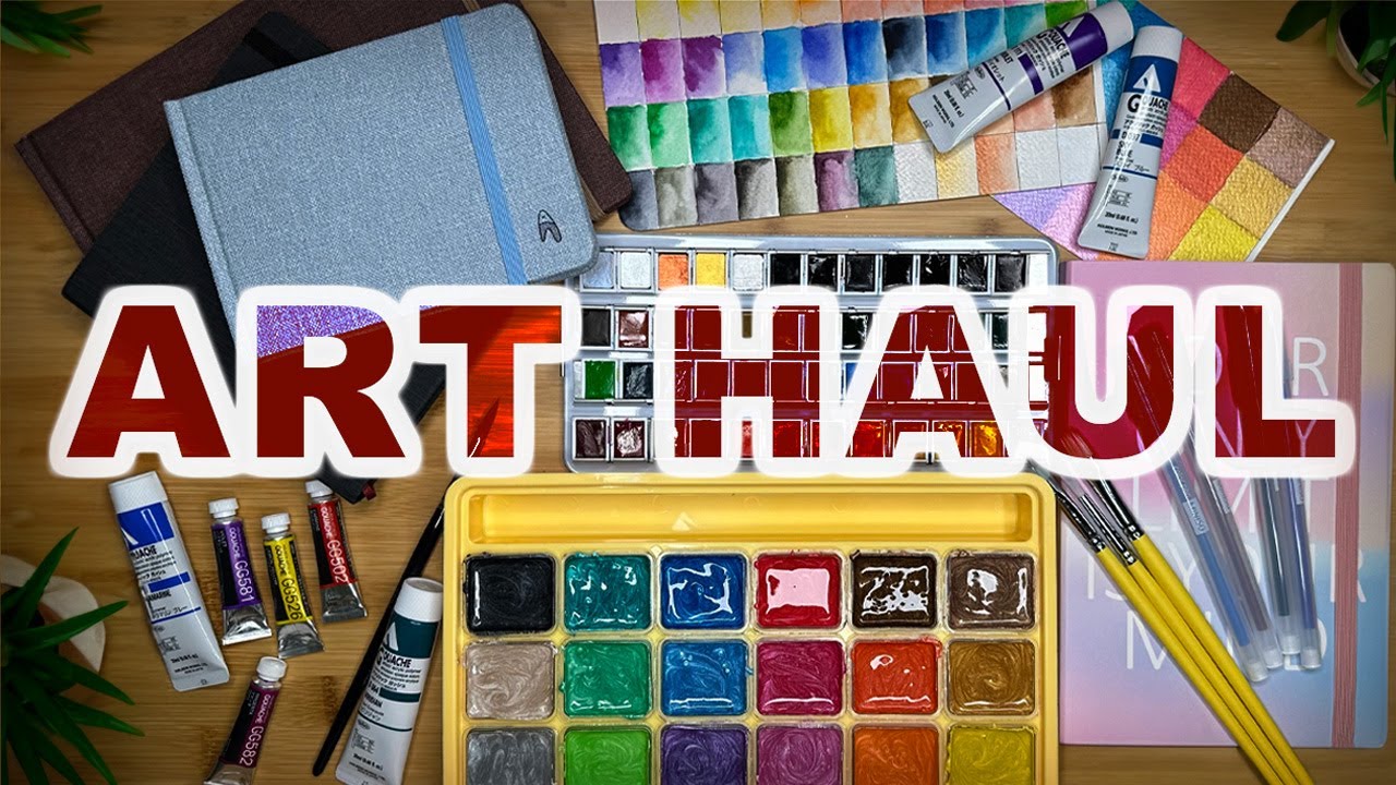 UNBOXING & SWATCHING New Art Supplies – Holbein, Van Gogh, HIMI & More