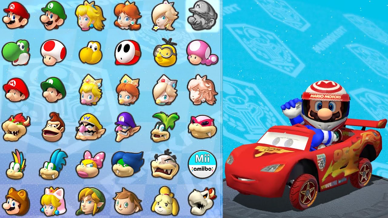 Lightning McQueen in Mario Kart 8 (Mushroom Cup) 4K60FPS