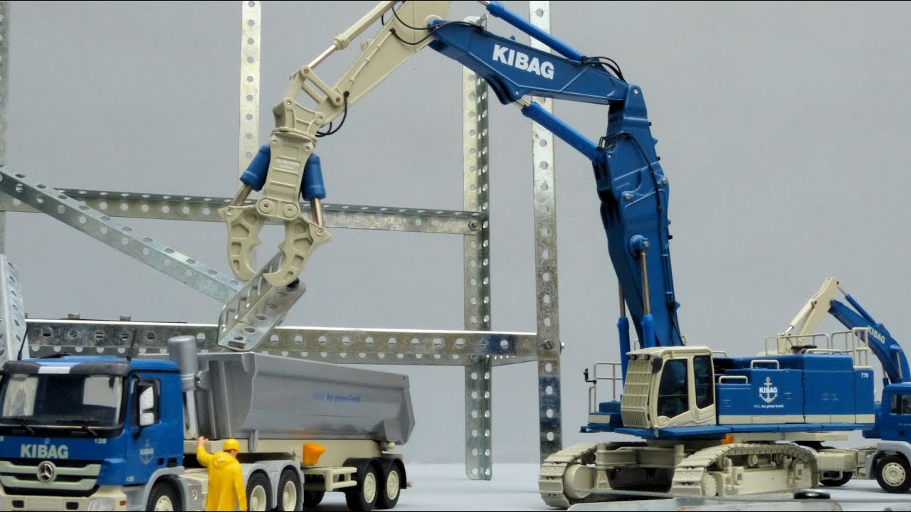 NZG Hitachi Zaxis 1000K Demolition Excavator 'Kibag' by Cranes Etc TV
