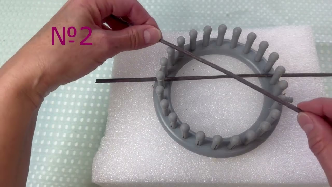 Ажурная середина на станке для вязания   /   Round Loom for paper vine