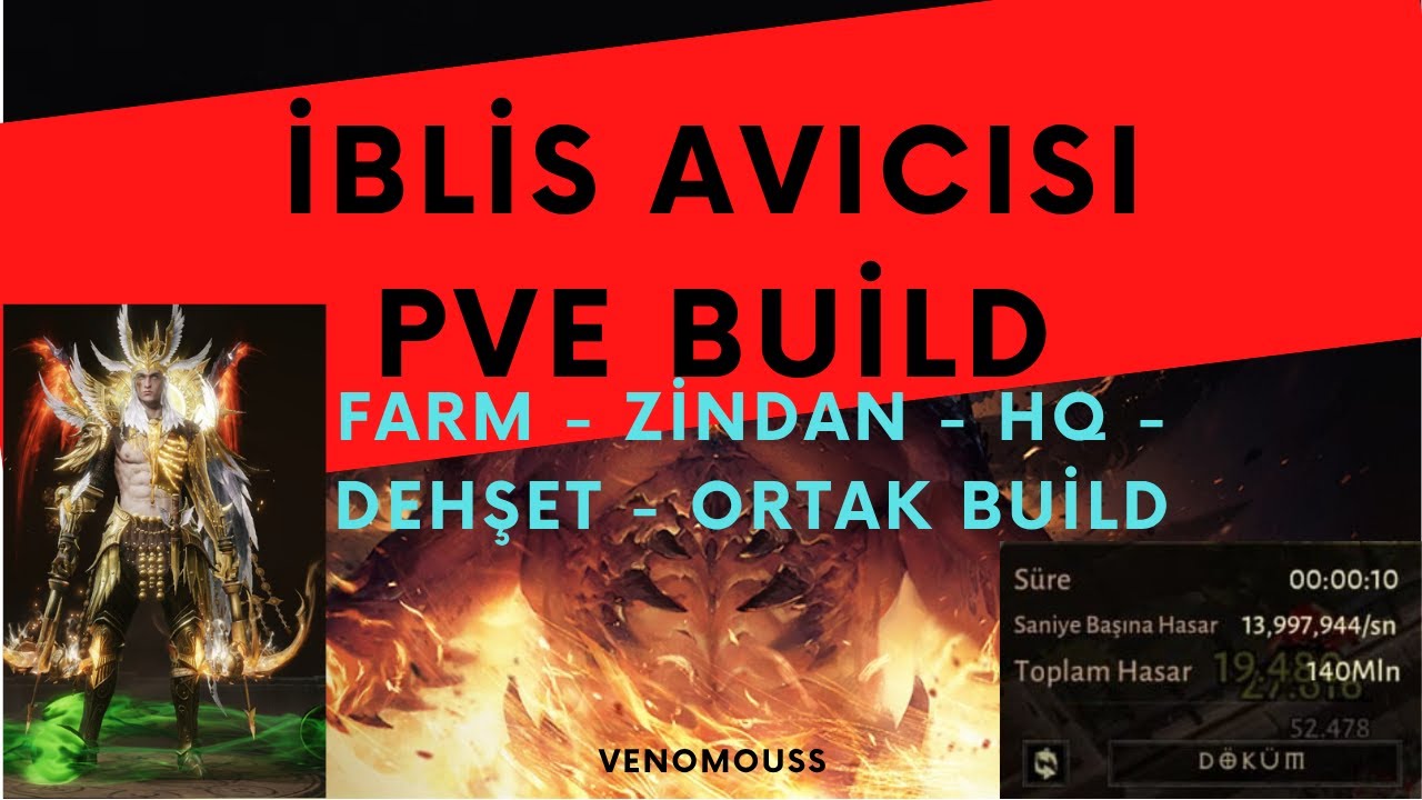 İBLİS AVCISI PVE BUİLD - DEMON HUNTER PVE BUİLD -  HQ, ZİNDAN, FARM, DEHŞET YARIĞI, ORTAK BUİLDLER
