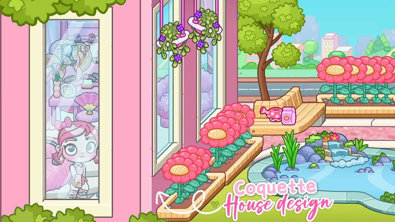 Дизайн кокетливого эстетичного дома Avatar World в стиле РОЗОВЫЙ KAWAII💖Avatar World City Maker|И...