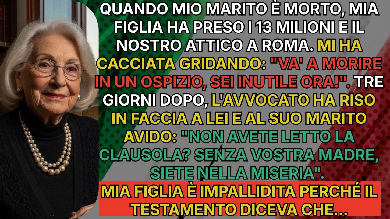 Mia figlia ha preso 13 milioni e mi ha cacciata. L'avvocato: Niente soldi senza sua madre.