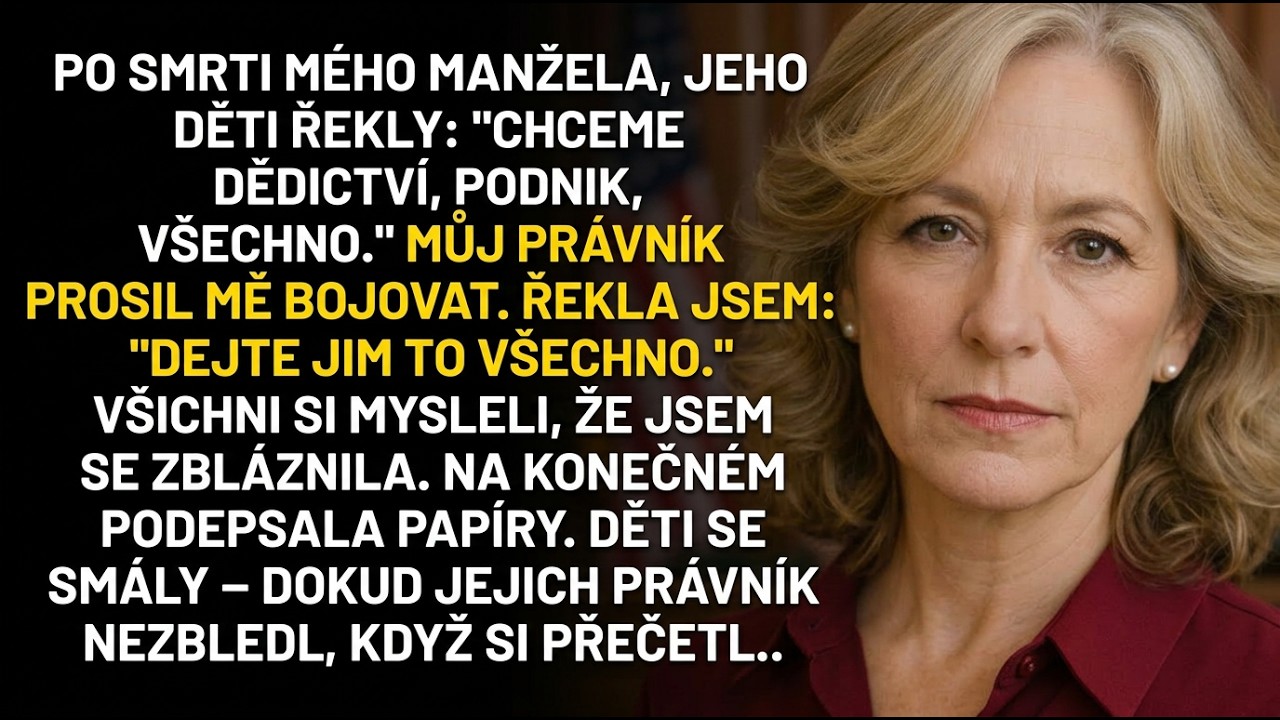 Dal jsem chamtivým dědicům přesně to, co chtěli. Jejich právník přečetl jednu větu a ztuhl...