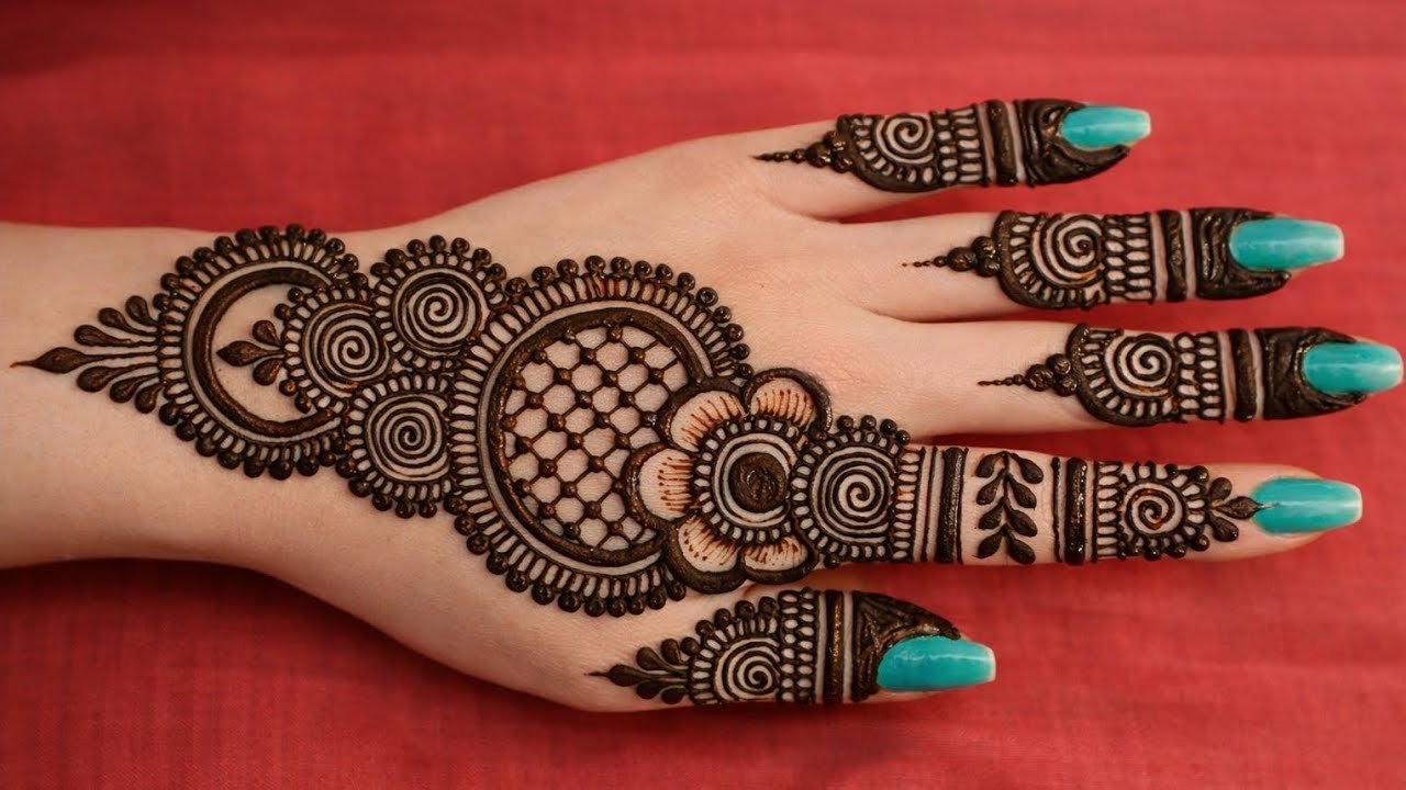 Easy beautiful backhand mehandi design | simple new Arabic mehandi design | mehandi design | mehandi