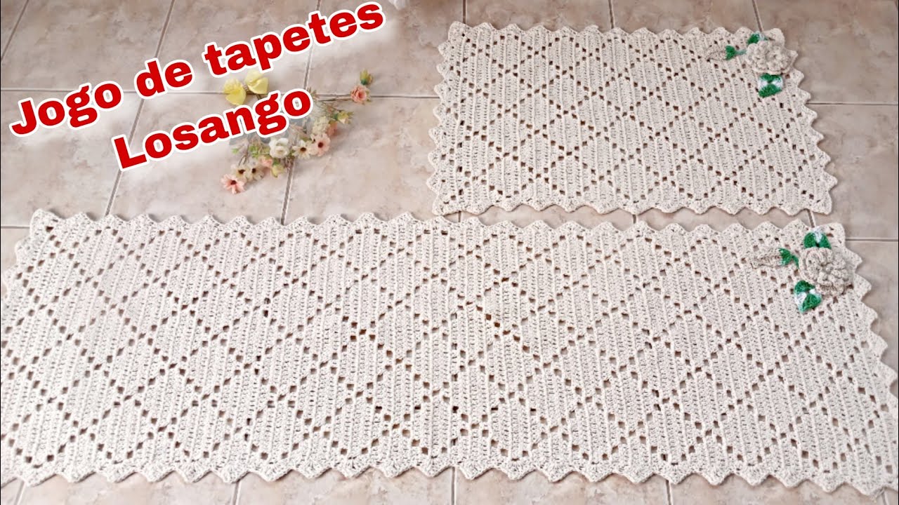 Jogo de tapete Losango, Passadeira e tapete menor