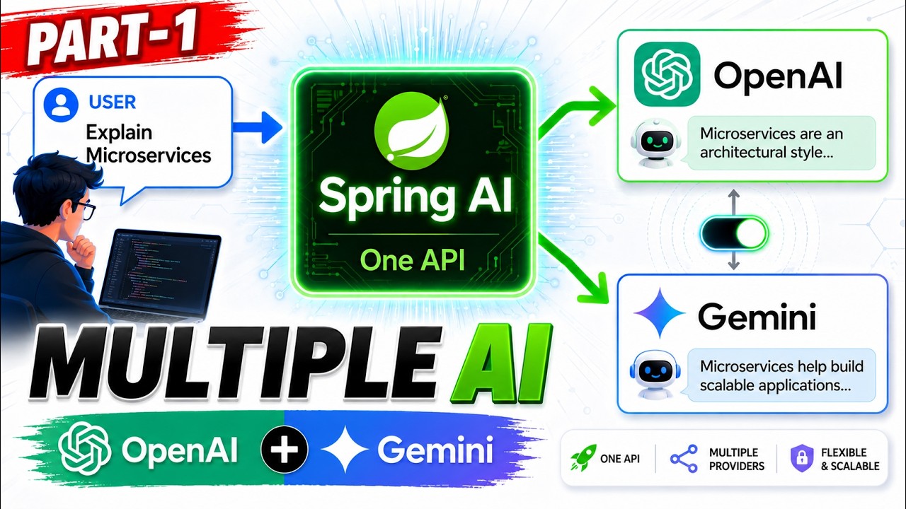 Spring AI Multi-Provider Tutorial | Switch Between OpenAI & Gemini (Part 1)