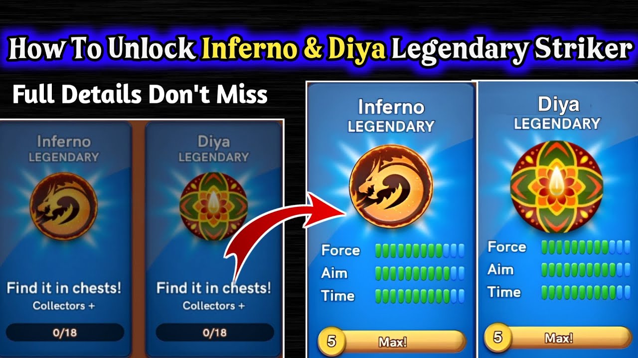 How To Unlock Inferno & Diya Legendary Striker 😱 Full Details Don't Miss🔥 Inferno & Diya Legendary