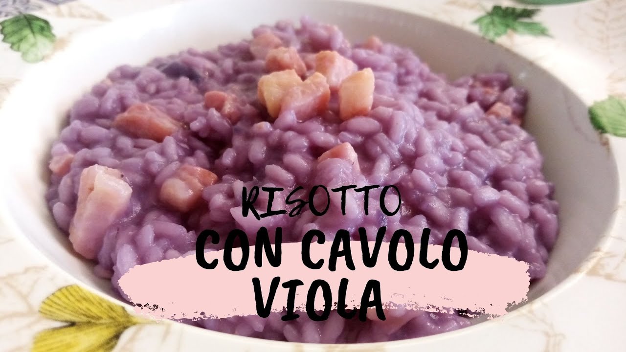 #risotto #facile #familyfarm RISOTTO squisito con il cavolo viola e pancetta