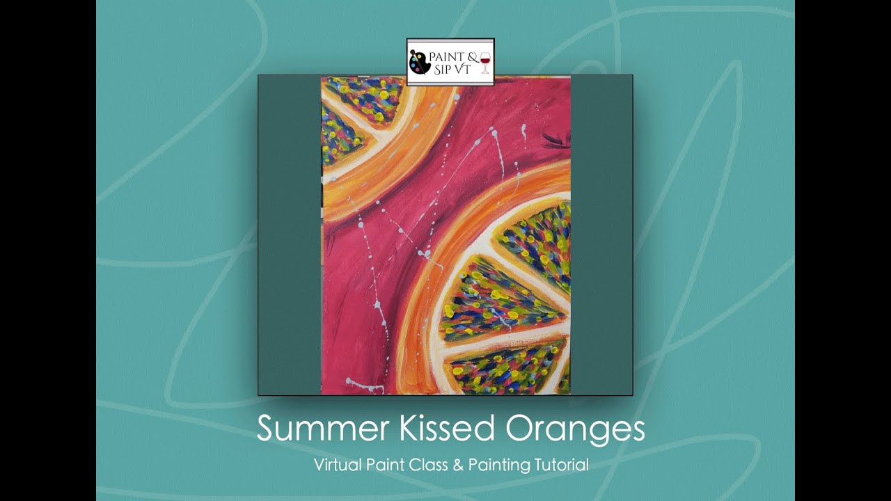 How to Paint Summer Kissed Oranges - Easy Acrylic Painting Tutorial for Beginners
