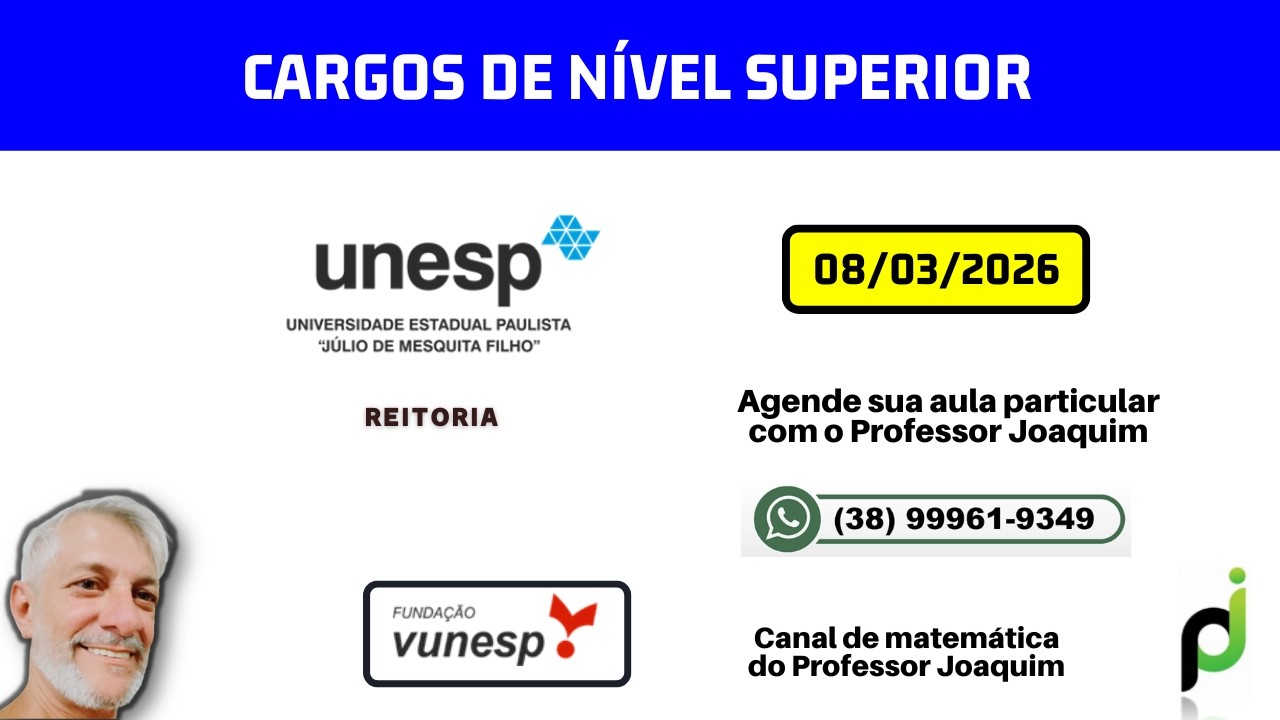 UNESP REITORIA 2026 - CARGOS DE NÍVEL SUPERIOR