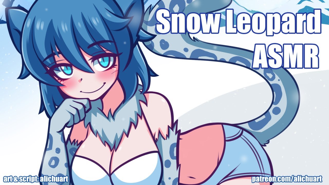 Cuddling With A Snow Leopard | ASMR Roleplay F4A (meowing, tapping, ear noms and mouth sounds) ♥