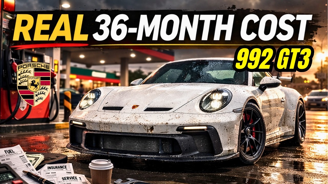 Общие эксплуатационные расходы на Porsche 992 GT3 за 36 месяцев при использовании в качестве авто...