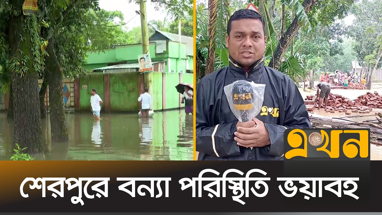 ময়মনসিংহে বোরাঘাট ও নেতাই নদীর বাঁধ ভেঙে নিম্নাঞ্চল | Mymensingh And Sherpur Flood | Ekhon TV