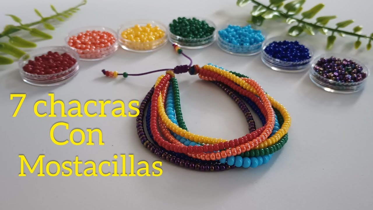 pulsera de los 7 chacras con mostacillas