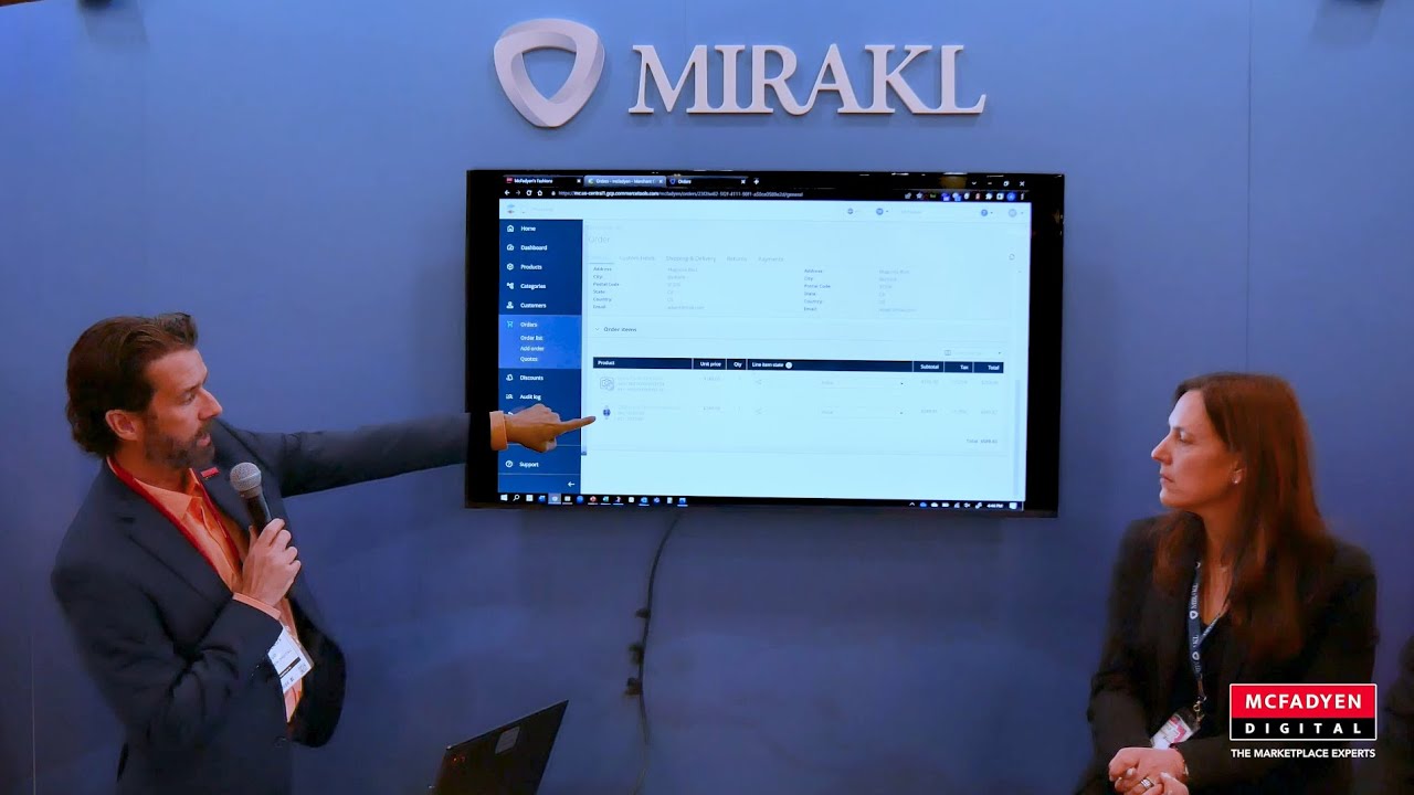 Mirakl + commercetools demo session using the McFadyen Marketplace Connector
