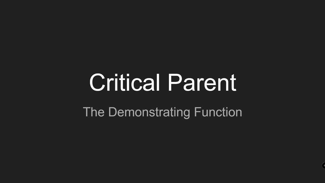 MBTI | THIS FUNCTION CAUSES MANY MISTYPES | Critical Parent / Demonstrative function