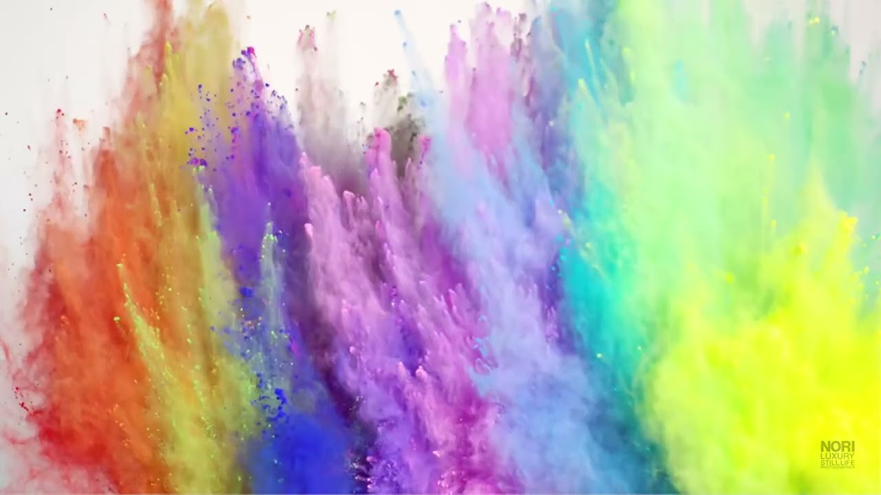 Peacock Powder Holi Colored Explosion